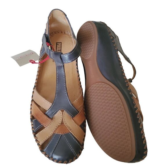 Pikolinos Brandy Leather Slip On Shoes, Woman's Leather Sandals NIB - Picture 4 of 4